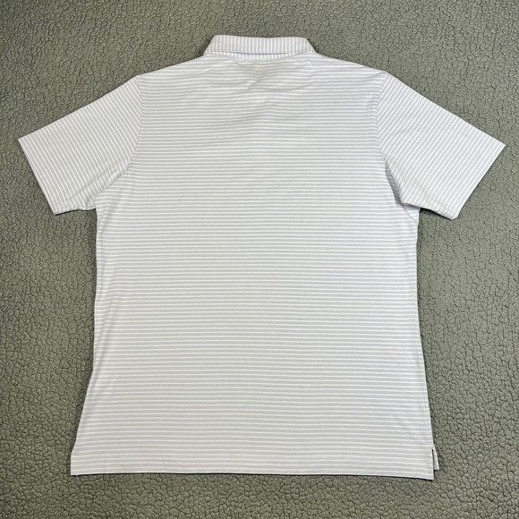 Peter Millar Crown Crafted Polo Shirt XL Tailored Fit Purple Stripe MS25XK56E - Picture 8 of 9